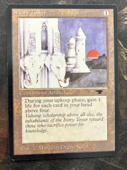 *** ANTIQUITIES Ivory Tower *** NM+ Clean! - Vintage Magic MtG - Image 1