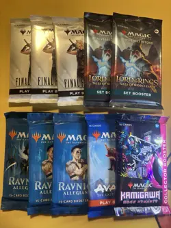 Magic The Gathering (10)Sealed Pack Lot. Lord Of The Rings, Final Fantasy & More - Image 1