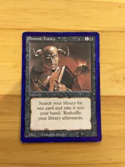 MTG Demonic Tutor, Revised, Played - Image 1