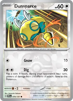 Dunsparce 079/131 [Master Ball] Reverse - Prismatic Evolutions Pokemon - Image 1