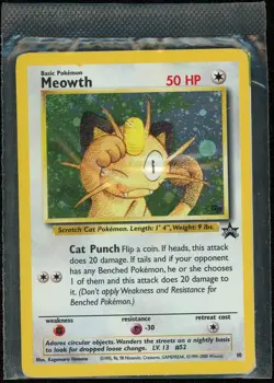Carte Pokemon Miaouss / Meowth Game Boy 10 Holo Promo Wizards Black Star US/FR - Image 1