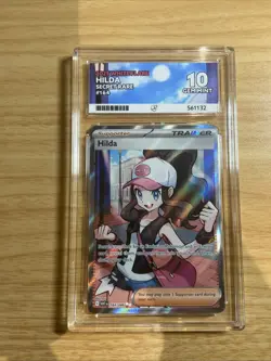 ACE 10 Hilda Secret Rare 164/086 White Flare Pokemon tcg not psa bgs cgc tag - Image 1