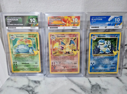 ACE 10 Pokemon TCG Celebrations Trio Charizard Blastoise Venusaur 25th English - - Image 1