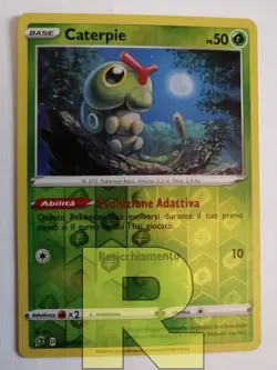 Caterpie R Fragore Ribelle 001/192 R Reverse Holo Foil R Pokemon R Italiano - Image 1