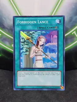 Yugioh Forbidden Lance STOR-EN061 Super Rare 1st Edition NM - Image 1