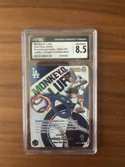 One Piece Monkey D. Luffy 2025 Dodgers x One Piece Night EB02-010 CGC 8.5 - Image 1