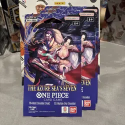 10 x One Piece OP14 - THE AZURE SEA’S SEVEN - Sleeved Blister Booster Packs - Image 2
