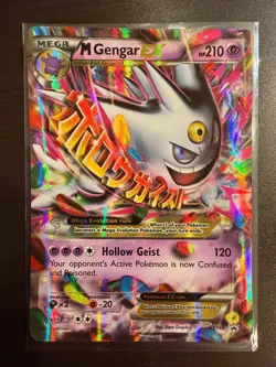 Pokemon TCG Mega Gengar EX XY166 Black Star Promo Shiny Holo Rare Card - Image 1