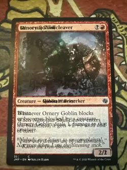 Magic Double Print Jumpstart Ornery Goblin Minotaur Skullcleaver Misprint Card - Image 1