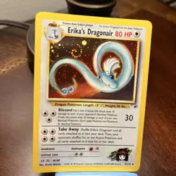 SWIRL Erika's Dragonair 4/132 Holo Gym Heroes Vintage Pokemon Card - Image 2
