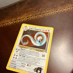 SWIRL Erika's Dragonair 4/132 Holo Gym Heroes Vintage Pokemon Card - Image 5