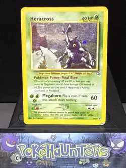 Pokemon Card Heracross 6/111 Neo Genesis Set Holo Rare Played - Image 1