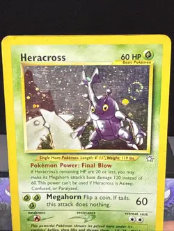 Pokemon Card Heracross 6/111 Neo Genesis Set Holo Rare Played - Image 2
