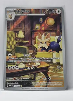 Pokemon TCG Herdier White Flare Illustration Rare Card 155/086 - Image 1
