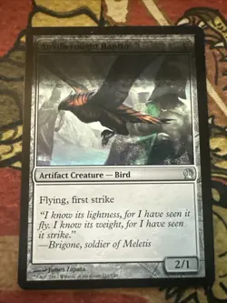 Mtg Magic Theros Anvilwrought Raptor Black Ink Misprint Error Streak Card - Image 1
