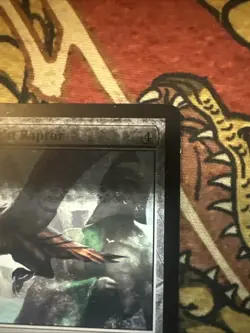 Mtg Magic Theros Anvilwrought Raptor Black Ink Misprint Error Streak Card - Image 3