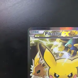 Pikachu EX XY124 Full Art Red & Blue Black Star Promo NM Pokemon Card - Image 4