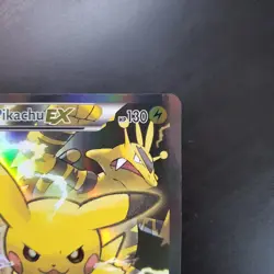 Pikachu EX XY124 Full Art Red & Blue Black Star Promo NM Pokemon Card - Image 5