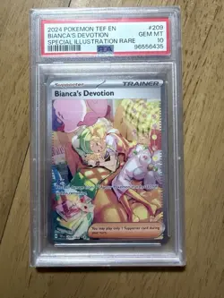 Pokemon TCG Temporal Forces Bianca's Devotion Holo Card SV05: Trainer PSA 10 - Image 1