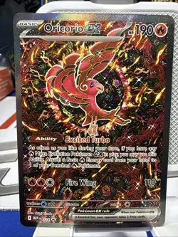 Pokemon Oricorio Ex MEP 024 Promo Card Mega Charizard X UPC Phantasmal Flames - Image 1