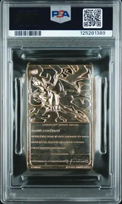 1999 Burger King Pokemon 23kt. Gold Plated Card Charizard PSA 7 Freshly Graded! - Image 2