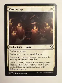 MTG Innistrad Midnight Candletrap 009/277 Magic the Gathering Card - Image 1