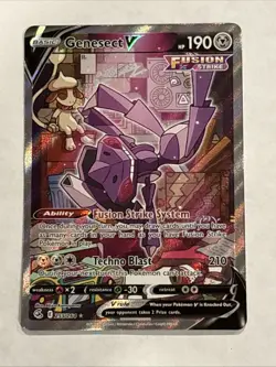 Pokemon TCG Genesect v Fusion Strike Holo Card 255/264 Full Art Ultra Rare NM - Image 1
