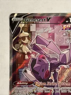 Pokemon TCG Genesect v Fusion Strike Holo Card 255/264 Full Art Ultra Rare NM - Image 2