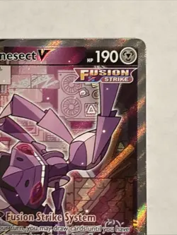 Pokemon TCG Genesect v Fusion Strike Holo Card 255/264 Full Art Ultra Rare NM - Image 3