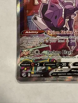 Pokemon TCG Genesect v Fusion Strike Holo Card 255/264 Full Art Ultra Rare NM - Image 5