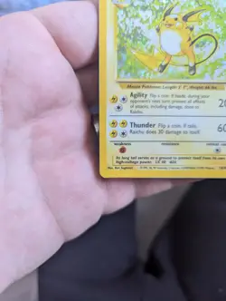 Raichu 14/102 Pokemon Card TCG Based Set Unlimited Holo Rare - Image 4