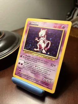 1999 Pokemon Base Set Mewtwo Holo Rare Card 10/102 - Raw Ungraded - Very Good - Image 3