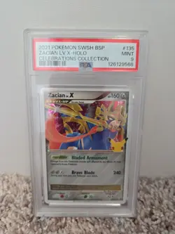 PSA 9 Zacian LV. X SWSH BSP #135 Celebrations Collection Promo Cards Holo - Image 1