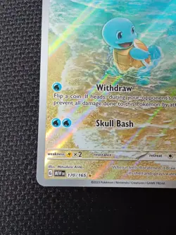 Squirtle 170/165 Sv: Scarlet & Violet 151 Holo Pokemon card US seller - Image 3