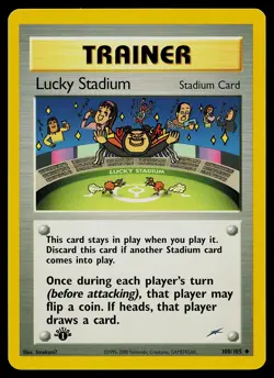 Pokemon Card - Lucky Stadium Neo Destiny 100/105 Uncommon 1st Edition - Image 1