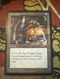 Mtg Magic Alliance Floodwater Dam Ink Error Misprint Error Card - Image 1