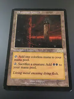 MTG Urza's Saga #322 Phyrexian Tower HP - Image 1