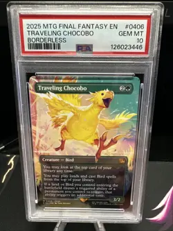 2025 MTG Final Fantasy TRAVELING CHOCOBO * Borderless #0406 * PSA 10 - Image 1