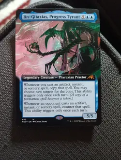 Jin-Gitaxias, Progress Tyrant (Extended Art) [Kamigawa: Neon Dynasty] MTG 445 - Image 1