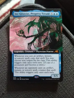 Jin-Gitaxias, Progress Tyrant (Extended Art) [Kamigawa: Neon Dynasty] MTG 445 - Image 2