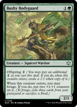 MTG Foil - Bushy Bodyguard - 166 / NM / English - Image 1