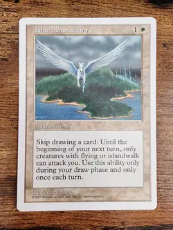 MTG ⭐Island Sanctuary ⭐NM+ 10 HQ pics! ⭐5th (Fifth) Edition ⭐Rare 1997 Magic - Image 1