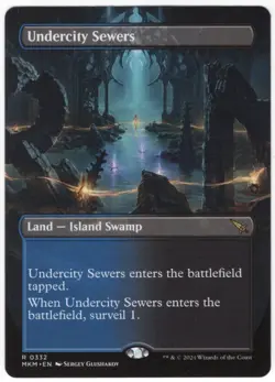 NM, English - 1 x MTG Undercity Sewers - Borderless FOIL Murders at Karlov Manor - Image 1
