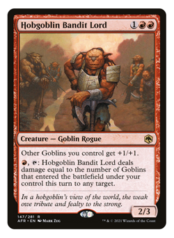 MTG - Hobgoblin Bandit Lord - Rare - Adventures in the Forgotten Realms (AFR) NM - Image 1