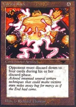 1 x Cursed Rack - Antiquities - Moderate Play - MTG - Image 1