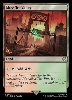 MTG Mossfire Valley - Foil, Fallout, Moderately Played, English - Image 1