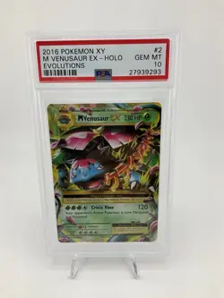 2016 Pokemon XY Evolutions M Venusaur EX 2/108 Ultra Rare PSA 10 TCG - Image 1