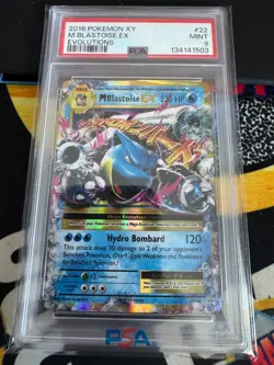 Blastoise EX Pokemon TCG 2016 Evolutions 22/108 PSA 9 MINT - Image 1