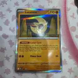 Pokemon TCG (prerelease) Lunatone MEP 004 Promo ME01: Mega Evolution Promo NM - Image 1