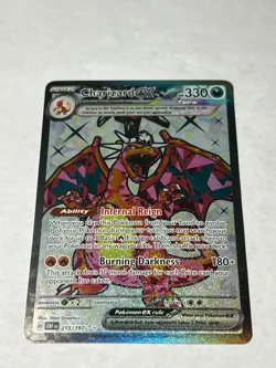 Charizard ex 215/197 Ultra Rare Obsidian Flames Pokemon Near Mint - Image 1